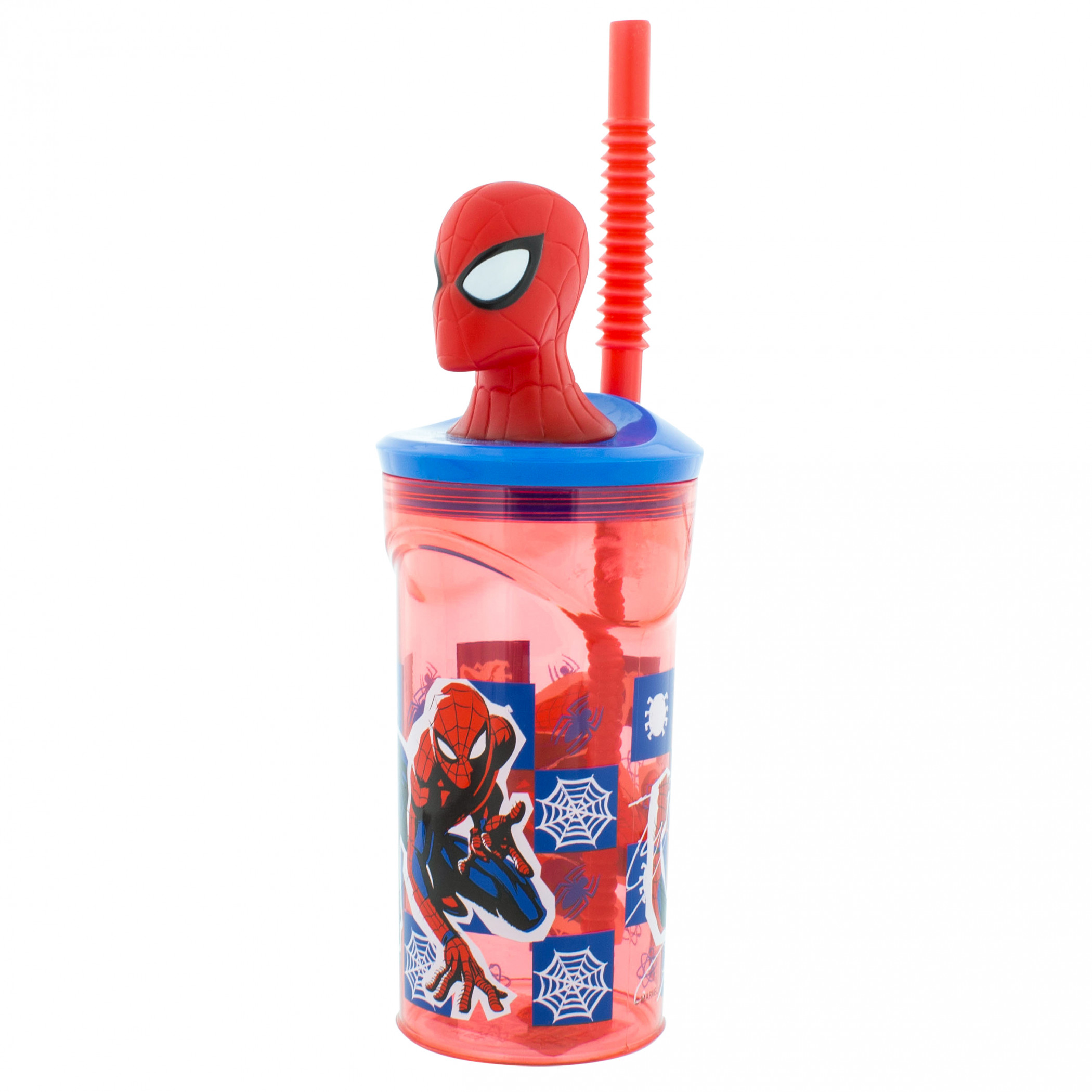 Spider-Man 3D Mask Straw Tumbler